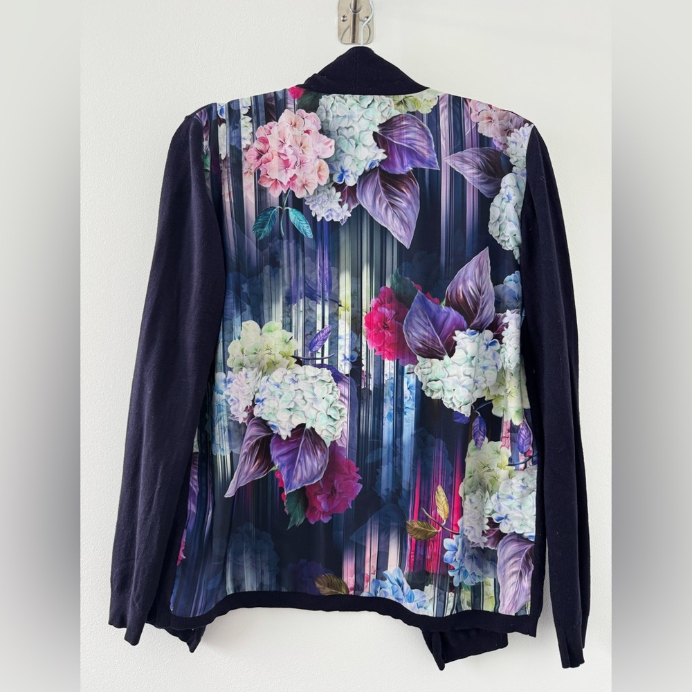 Ted Baker Blue and Flower pattern Cardigan